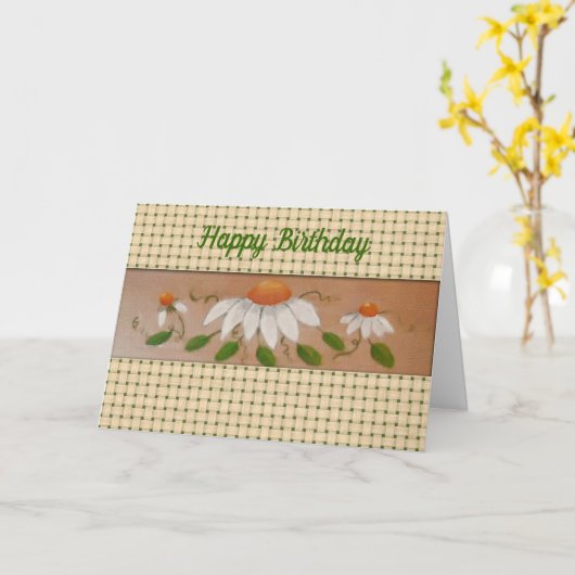 Carte d'anniversaire Daisy (Fleur jaune)