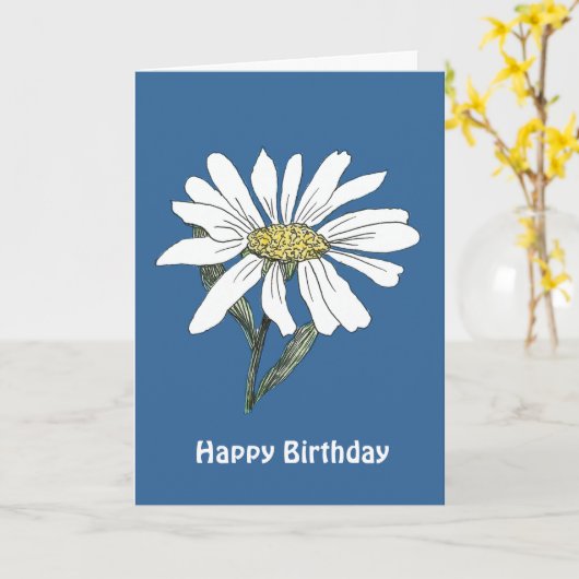 Carte d'anniversaire Daisy (Fleur jaune)