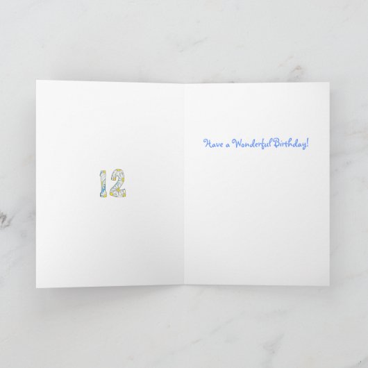 Carte d'anniversaire Daisy 12e (Intérieur)