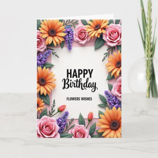Carte d'anniversaire Daisy Delight (Devant)