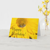 Carte d'anniversaire Daisy Flower & Bee (Fleur jaune)