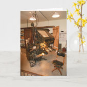 Carte d'anniversaire "Dakota Village Printing Pres (Fleur jaune)