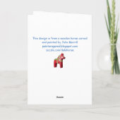 Carte d'anniversaire Dala Horse (Dos)