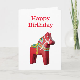 Carte d'anniversaire Dala Horse