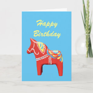 Carte d'anniversaire Dala Horse