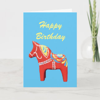 Carte d'anniversaire Dala Horse
