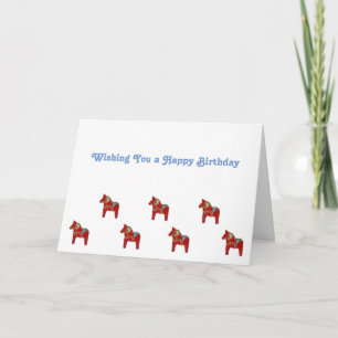 Carte d'anniversaire Dala Horse