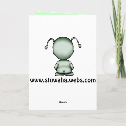 Carte d'anniversaire d'alien d'espace (Dos)