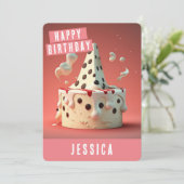 Carte d'anniversaire dalmate (Debout devant)