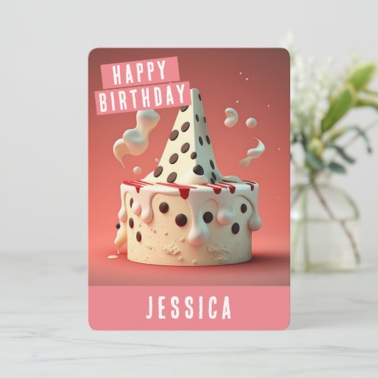 Carte d'anniversaire dalmate (Debout devant)