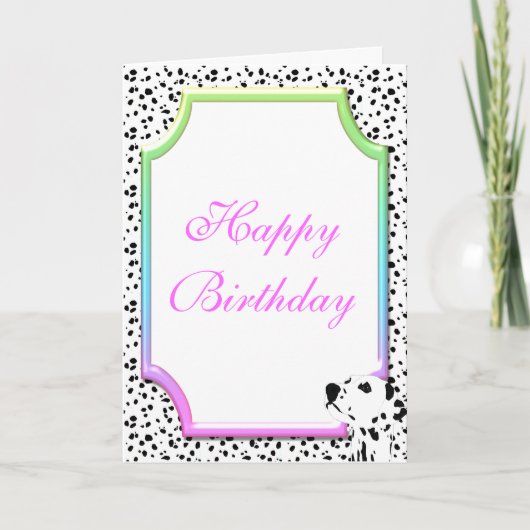 Carte d'anniversaire dalmatienne (Devant)