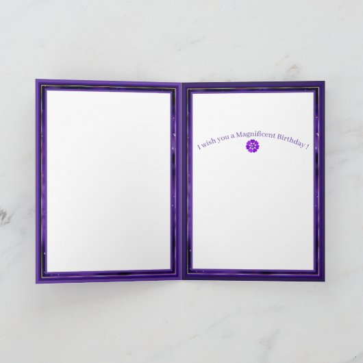 Carte d'anniversaire d'âme violette (Intérieur)
