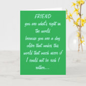 CARTE D'ANNIVERSAIRE D'AMI (Fleur jaune)