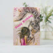 Carte d'anniversaire d'amis adorables (Debout devant)