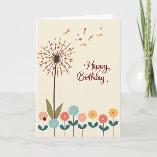 Carte d'anniversaire Dandelion (Devant)