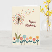 Carte d'anniversaire Dandelion (Fleur jaune)