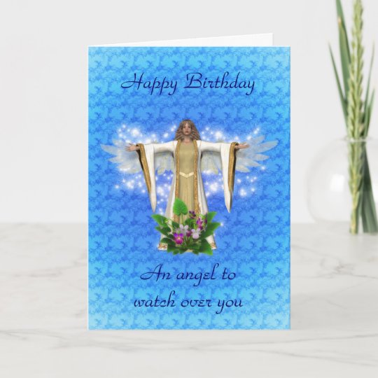 Carte D Anniversaire D Ange Gardien Zazzle Be