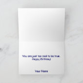 Carte d'anniversaire d'anges de bleu marine des (Intérieur)