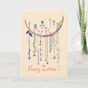 Carte D'Anniversaire Dangle Colorée Personnalisée