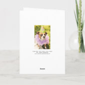 Carte d'anniversaire d'animal de fête (Dos)