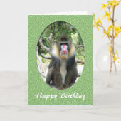 carte d'anniversaire d'animal de zoo joyeux (Fleur jaune)