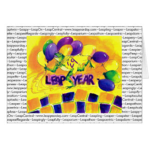 Carte d'anniversaire d'année bissextile