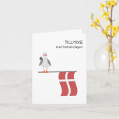 Carte d'anniversaire danoise - Tillykke med fødsel (Fleur jaune)