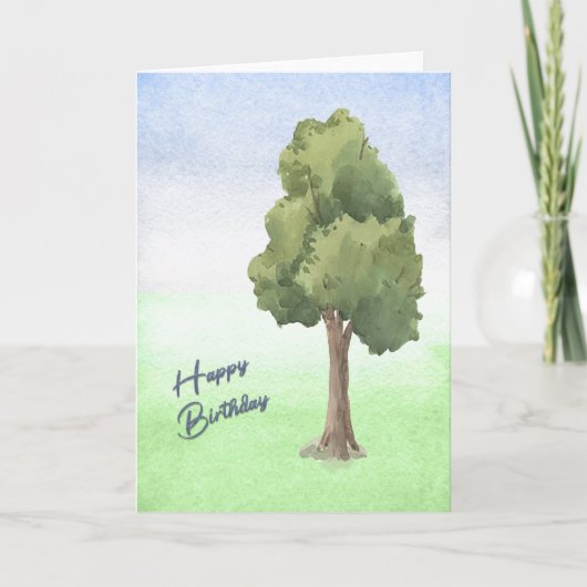 Carte d'anniversaire d'aquarelle (Devant)
