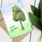 Carte d'anniversaire d'aquarelle