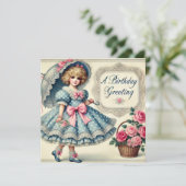 Carte d'anniversaire d'aquarelle d'inspiration vin (Debout devant)