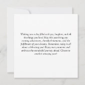 Carte d'anniversaire d'aquarelle d'inspiration vin (Dos)