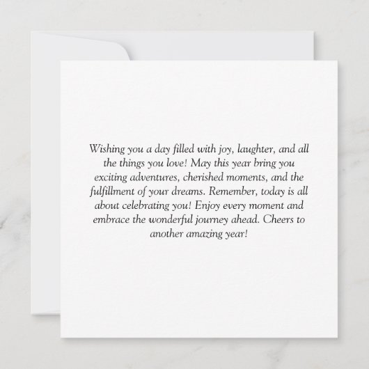 Carte d'anniversaire d'aquarelle d'inspiration vin (Dos)