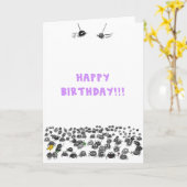 Carte d'anniversaire d'araignées (Fleur jaune)