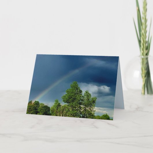 Carte d'anniversaire d'arc-en-ciel (Devant)