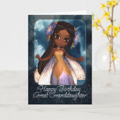 Carte d'anniversaire d'arrière-petite-fille - (Fleur jaune)