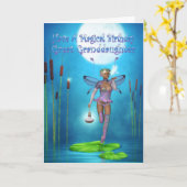 Carte d'anniversaire d'arrière-petite-fille avec (Fleur jaune)