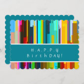 Carte d'anniversaire d'art Abstrait personnalisée (Devant / Derrière)