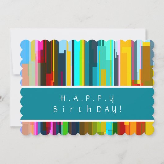 Carte d'anniversaire d'art Abstrait personnalisée (Devant)