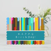 Carte d'anniversaire d'art Abstrait personnalisée (Debout devant)