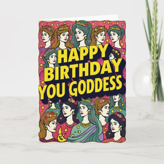 Carte d'anniversaire d'art de déesse (Devant)