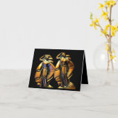 Carte d'anniversaire d'art déco par le studio (Fleur jaune)