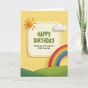 Carte d'anniversaire d'art joyeux