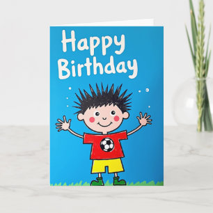 Carte d'anniversaire d'art pour enfant joyeux