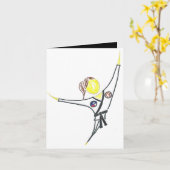 Carte d'anniversaire d'arts martiaux (Fleur jaune)