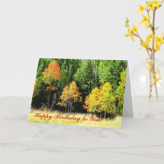 Carte d'anniversaire d'Aspen (Fleur jaune)