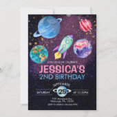 Carte d'anniversaire d'astronaute pour une fête de (Devant)