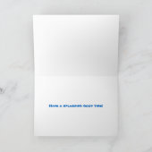Carte d'anniversaire dauphin dans l'eau (Intérieur)