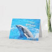 Carte d'anniversaire dauphin dans l'eau (Devant)