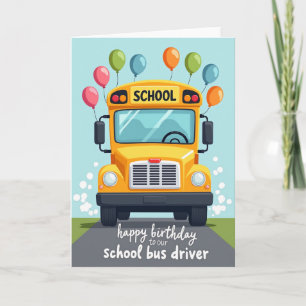 Carte d'anniversaire d'autobus scolaire