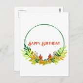 Carte d'anniversaire d'automne (Devant / Derrière)